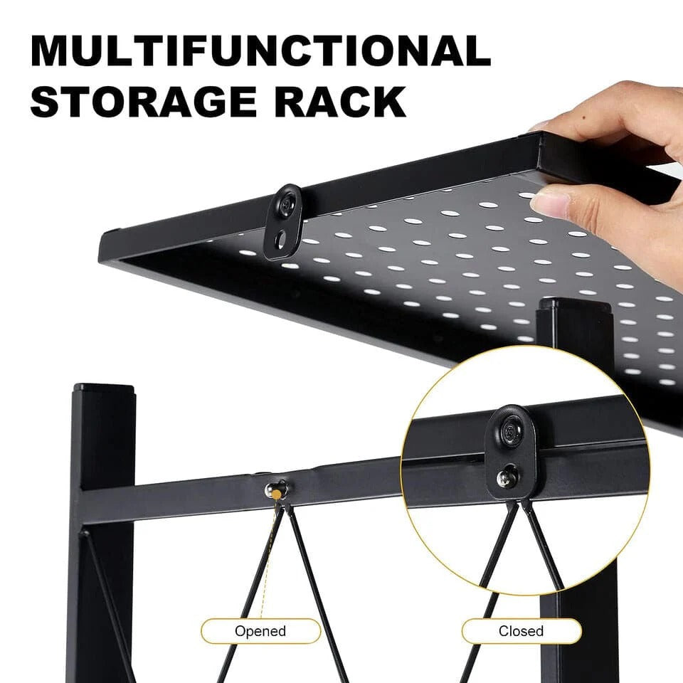Foldable kitchen shelf rack