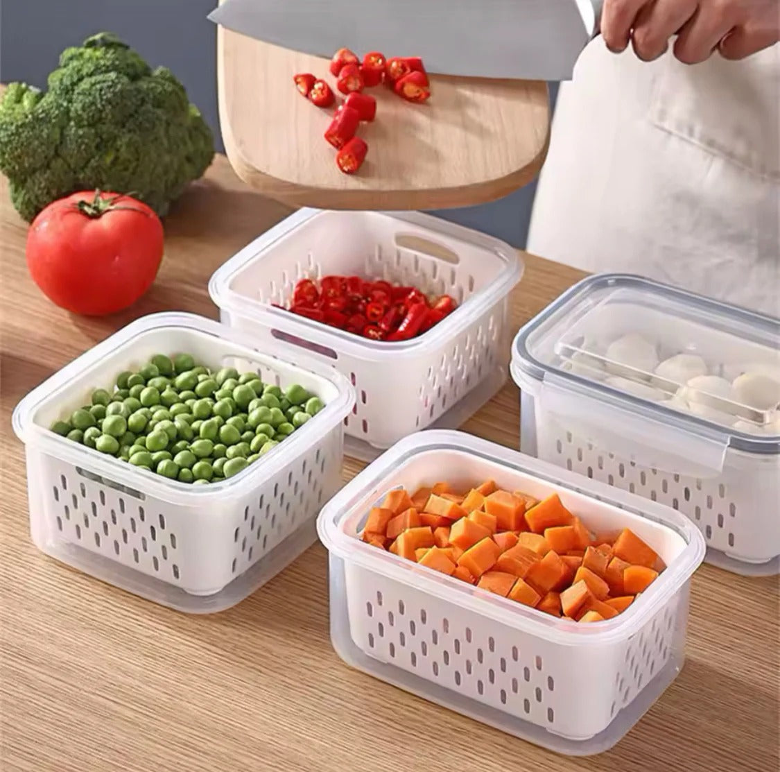 Adjustable Refrigerator storage box